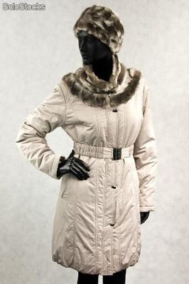 Wintermäntel für Frauen Wolle Jacken mit Federn - Foto 2