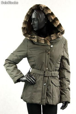 Wintermäntel für Frauen Wolle Jacken mit Federn - Foto 3