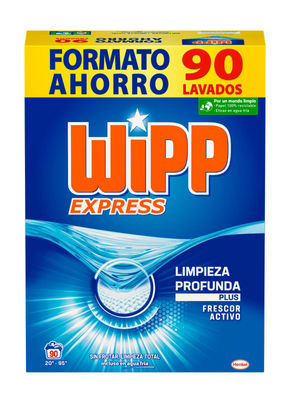 Wipp express detergente polvo azul para lavadoras 90 lavados