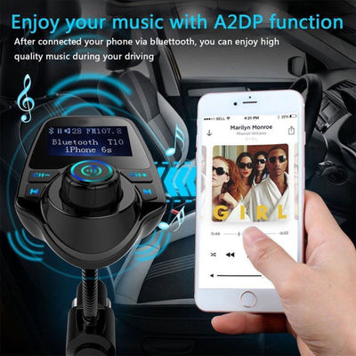Wireless In-Car Bluetooth FM Transmitter MP3 Radio Adapter Car Kit USB Charger - Photo 5