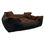 Włochate legowisko kanapa sztuczne futro RABBIT 100x75cm +2 poduszki brązowy - 1