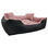 Włochate legowisko kanapa sztuczne futro RABBIT 115x95cm +2 poduszki różowe - 1