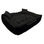 Włochate pluszowe legowisko kanapa 100x75cm +2 poduszki kolor czarny - Zdjęcie 2
