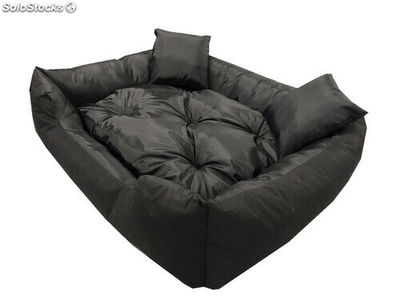 Wodoodporne czarne legowisko dla psa kanapa 115 X 95 + 2 poduszki - Zdjęcie 3