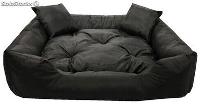 Wodoodporne czarne legowisko kanapa 55 X 45 + 2 poduszki - Zdjęcie 4