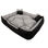 Wodoodporne legowisko kanapa 4w1 100x75cm + 2 poduszki szaro-czarne - Zdjęcie 3