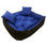 Wodoodporne legowisko typu kojec 45x35cm + 2 poduszki kolor niebieski - 1