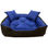 Wodoodporne legowisko typu kojec 55x45cm + 2 poduszki kolor niebieski - Zdjęcie 2