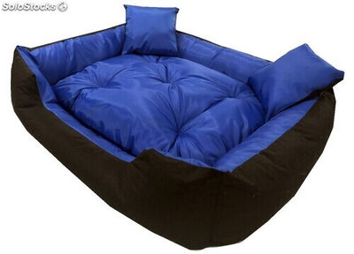 Wodoodporne niebieskie legowisko dla psa kanapa 100 X 75 + 2 poduszki - Zdjęcie 3