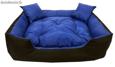 Wodoodporne niebieskie legowisko kanapa 55 X 45 + 2 poduszki
