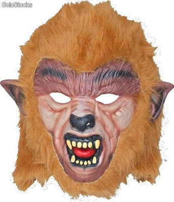 Wolfman Latex Maske mit Haar