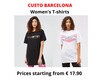 Women&#39;s t-shirt stock custo barcelona