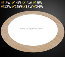 Wood grain LED panel light 18W AC220V 230V luz de painel LED 18W