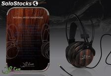 Wood stereo headphone and earphone php 0001 WhoCare