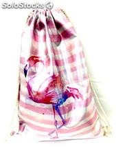 Worek / plecak Flaming różowe paski