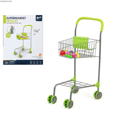 Wózek na Zakupy Kolor Zielony Dziecięcy 35 x 29 cm