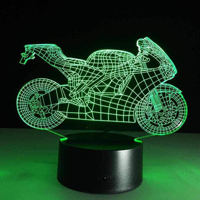 Yeduo 3D Led Motorcyclenight Table Lamp
