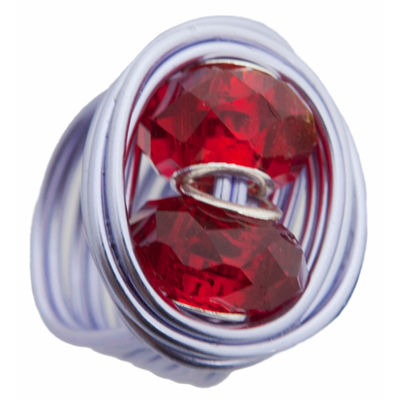 YOU &amp; ME Faceted Red Cristal