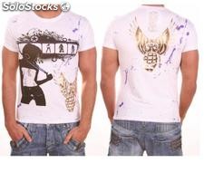 Young Rich t-shirt Clubwear &quot;domina&quot; yr-1913-7452 Bianco