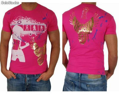Young Rich t-shirt Clubwear &quot;domina&quot; yr-1913-7452 Rosa