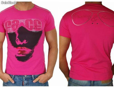Young Rich t-shirt Clubwear &quot;face&quot; yr-1913-7448 rosa