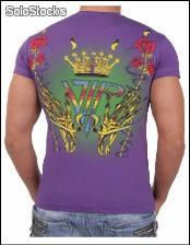 young rich t-shirt Clubwear &amp;quot;gunsrose&amp;quot; yr-1913-9855 viola - Foto 2