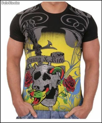 Young Rich t-shirt Clubwear &quot;scream&quot; yr-1913-9895 Nero