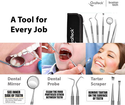 Zahnpflege-Instrumenten-Set, Plaque-Reiniger, Zahnstein-Entferner - Foto 3