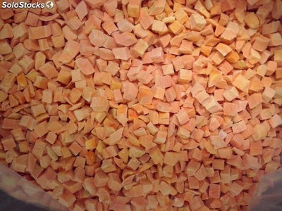 Zanahoria Liofilizada en Cubos a Granel