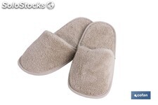 Zapatillas de Baño | Modelo Abisinia | Color Beige | 100 % Algodón | Gramaje 500