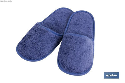 Zapatillas de Baño | Modelo Marín | Color Azul Marino | 100 % Algodón | Gramaje