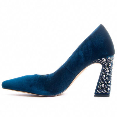 Zapato De Tacon Para Mujer Color Azul Talla 38 - Foto 5