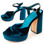 Zapato De Tacon Para Mujer Color Azul Talla 40 - 1