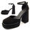 Zapato De Tacon Para Mujer Color Negro Talla 35 - 1