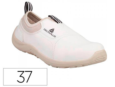 Zapatos de seguridad deltaplus microfibra pu suela pu mono-densidad color blanco