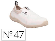 Zapatos de seguridad deltaplus microfibra pu suela pu mono-densidad color blanco