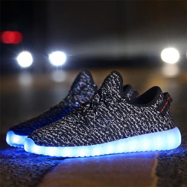 de yeezy con luz LED 8 colores zapatillas deportivas