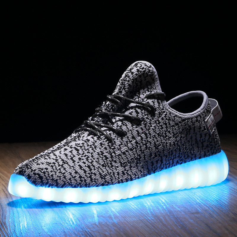 lb miércoles Manga Zapatos de yeezy con luz LED brillante 8 colores zapatillas deportivas