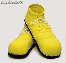 Zapatos payaso goma p. 24 cm. Amarillo