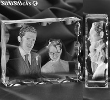 Zdjęcia ślubne w krysztale, upominek ślubny 3d