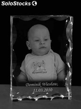 Zdjęcie w krysztale dwuwymiarowe (2d), portret, pamiątka w krysztale
