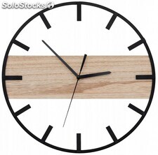 Zegar ścienny rzymski metalowy drewno 40 cm