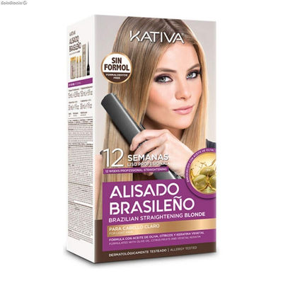 Zestaw Fryzjerski Prostowanie Brazylijskie Kativa Pro Blonde (6 pcs)
