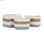 zestaw koszyków DKD Home Decor Bawełna Biały Naturalne Włókno (36 x 30 x 24 cm) - 3