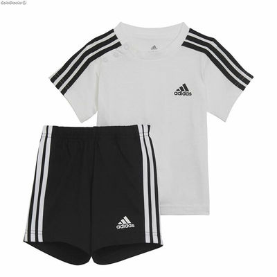 Zestaw Sportowy dla Dziecka Adidas Three Stripes Czarny Biały
