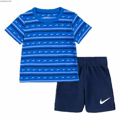 Zestaw Sportowy dla Dziecka Nike Swoosh Stripe Niebieski