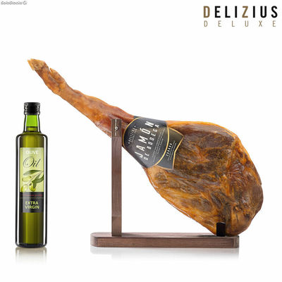 Zestaw szynki dojrzewającej Bodega, oliwy z oliwek i stojaka na szynkę Delizius