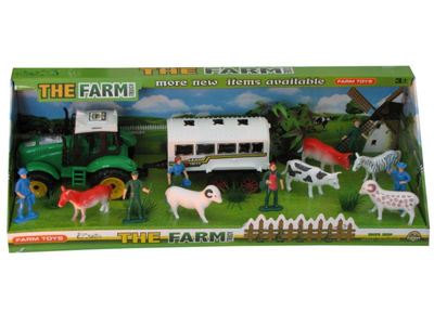 Zestawy farmy traktory farmerzy zwierzątka