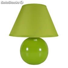 Zielona lampa stołowa 1xe14 abażur