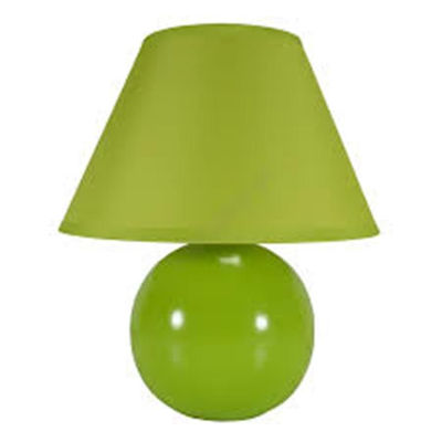 Zielona lampa stołowa 1xe14 abażur